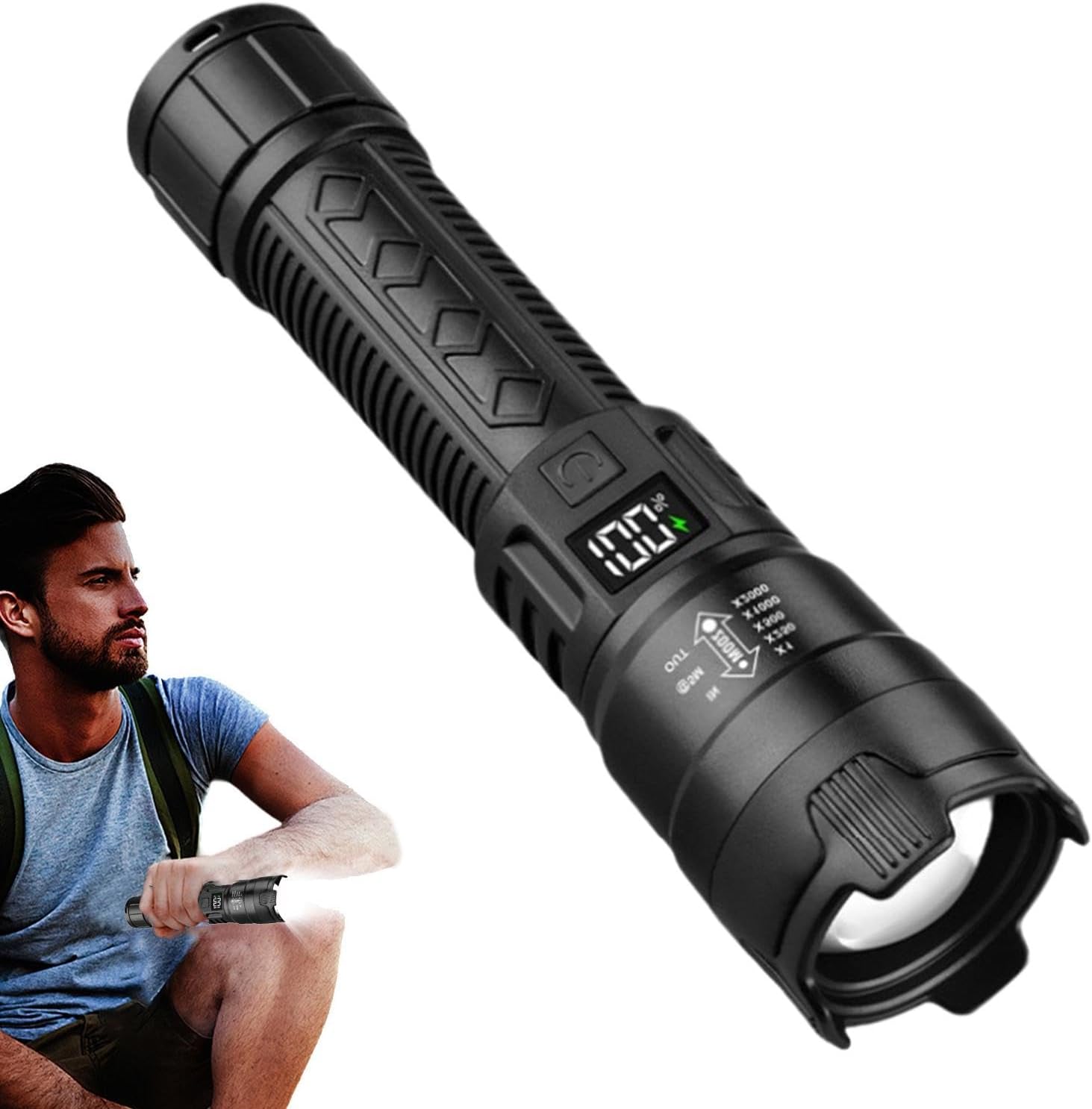 Outdoor Adventure Trips - Taktik LED El Feneri 2000LM USB