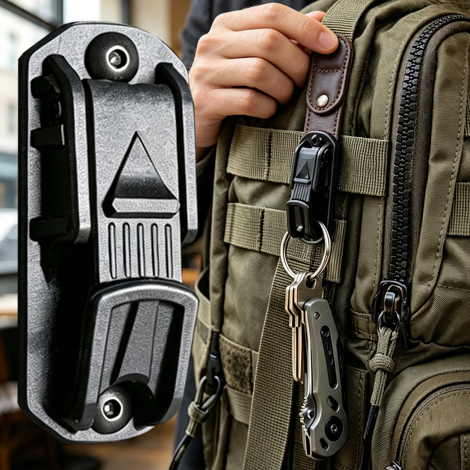 Outdoor Adventure Backpack - Kemer Anahtar Klipsi Çok Fonksiyonlu Karabina